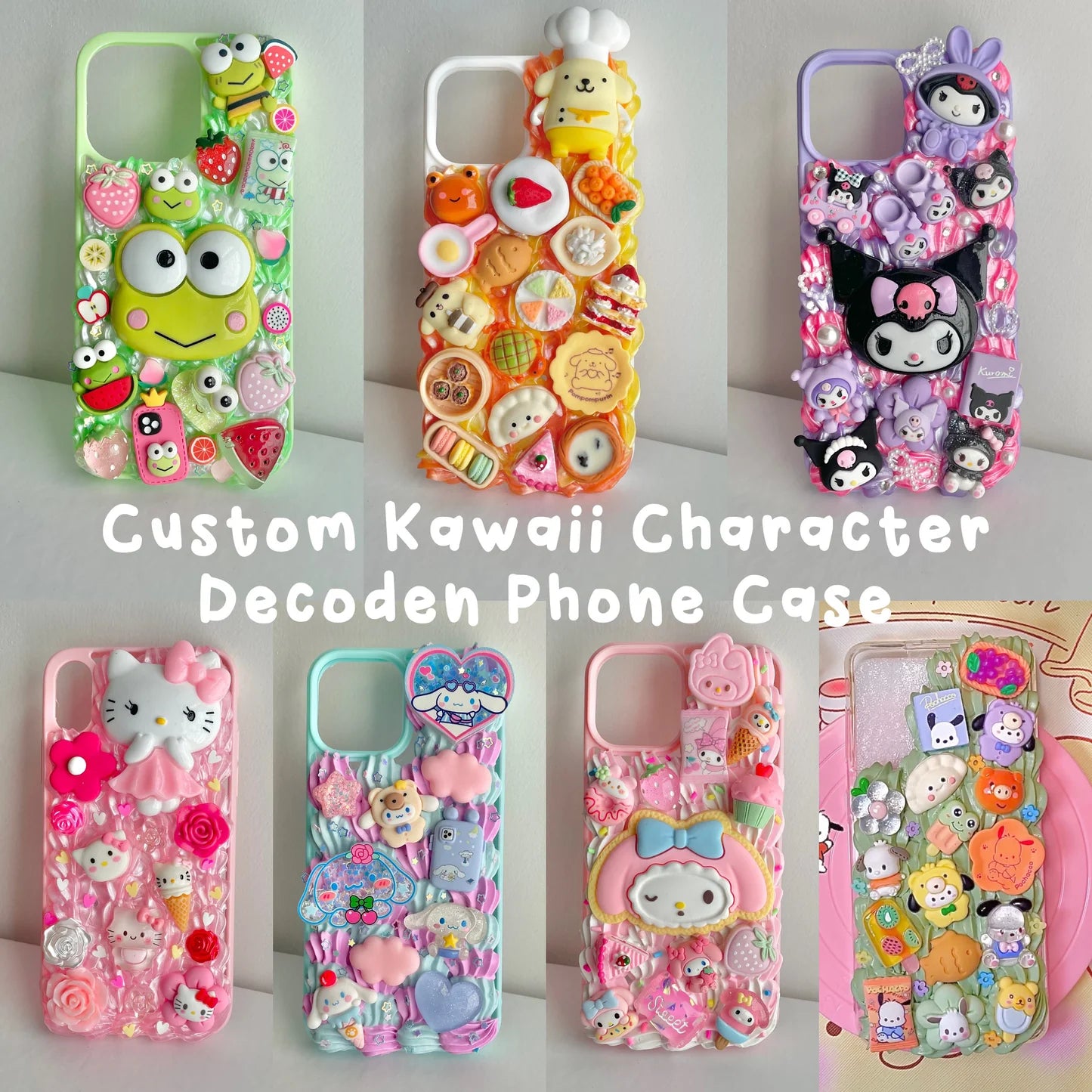 Some decoden cases I made today! : r/Kawaii